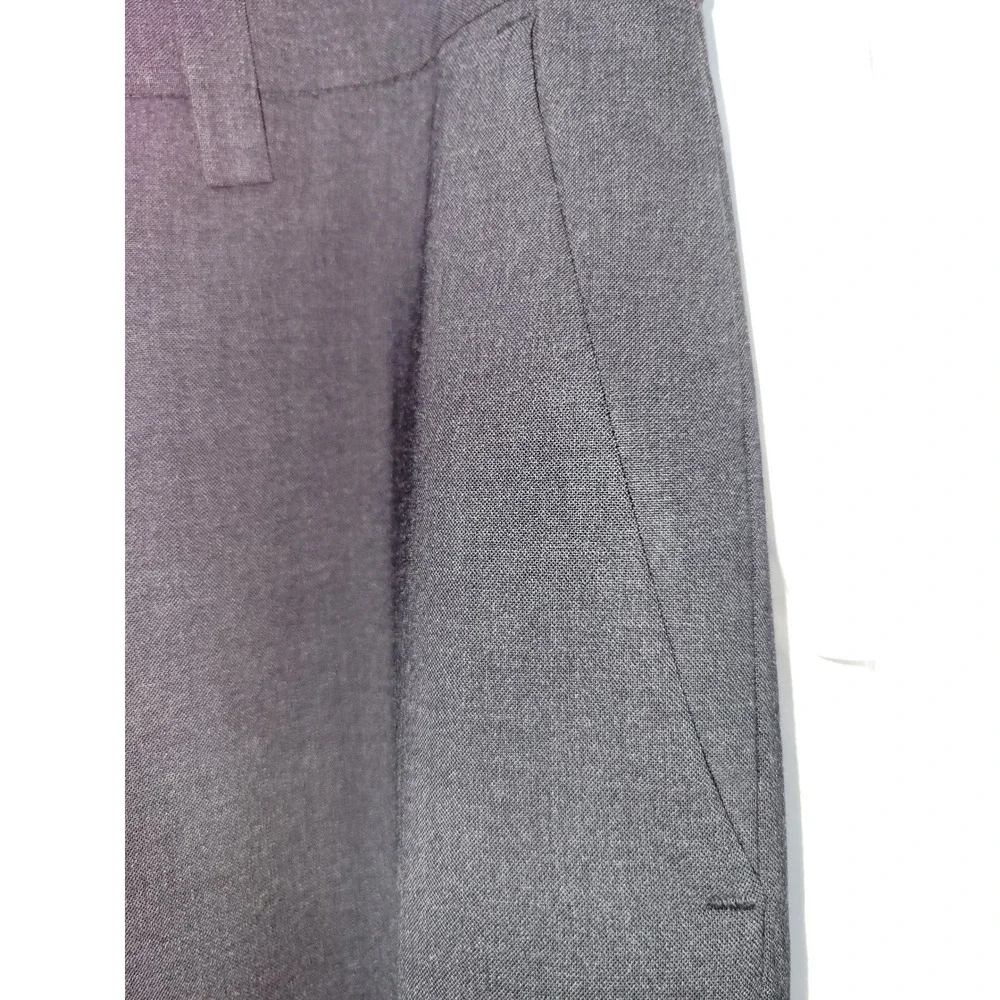 Banana Republic Dawson Mens Dress Pants 34x34 Dark Gray Wool Blend Flat Fro 1318